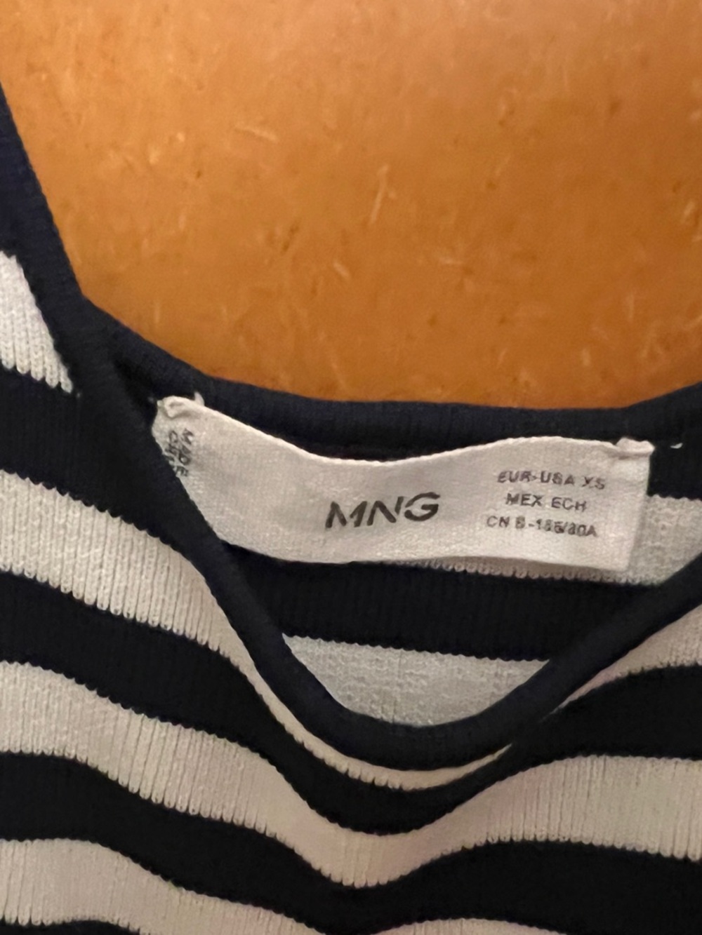 Mango Navy and White Striped Ribbed Tank - Picture 3 of 3